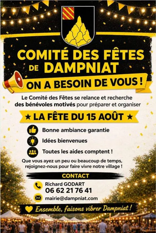 Le comité des fêtes de Dampniat recherche des bénévoles motivés