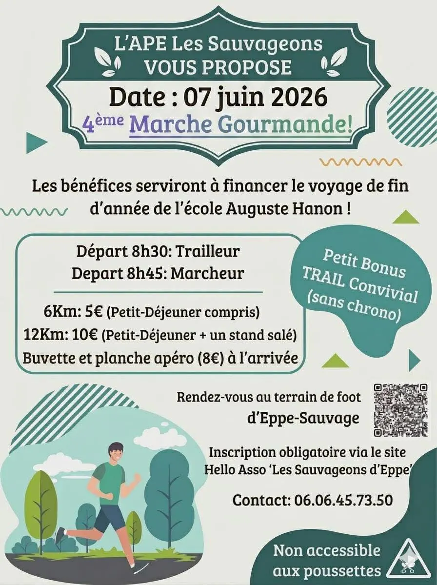 7 juin 2026 : 4ème marche gourmande !