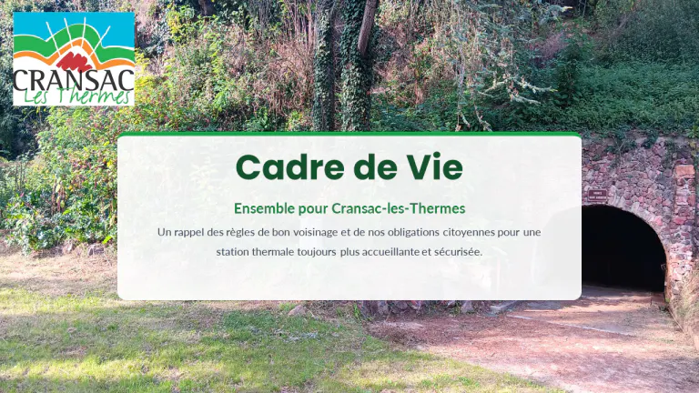 🌳 CADRE DE VIE - Ensemble pour Cransac-les-Thermes ! 🌳 - Commune de Cransac-les-Thermes