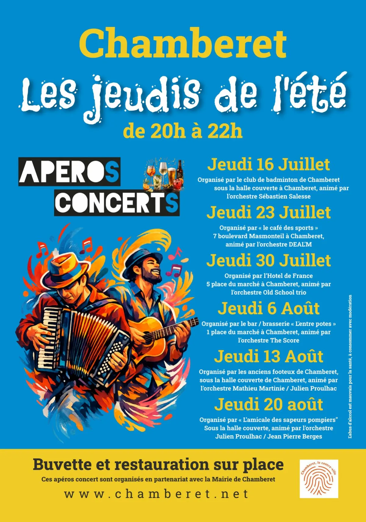 Apéros concerts été 2026 - tous les jeudis