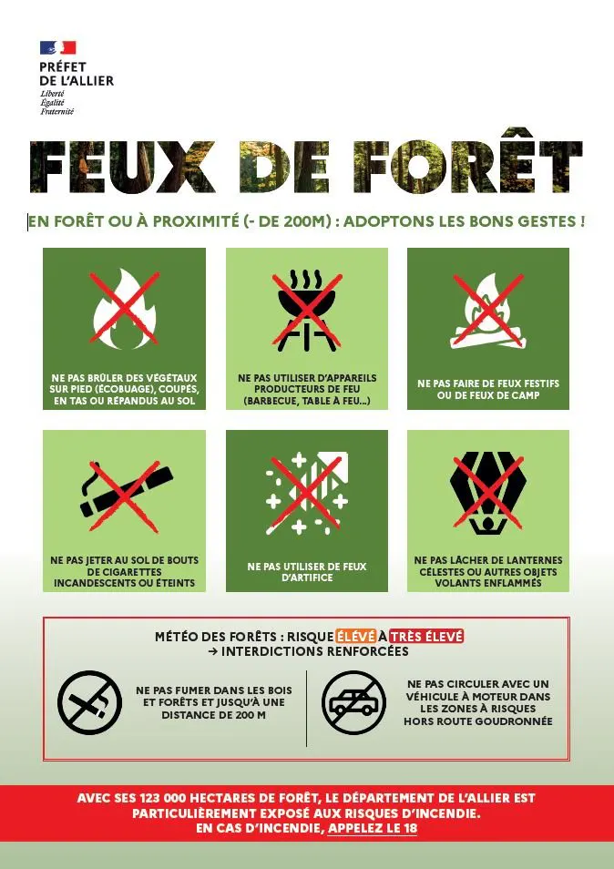 Feux de forêt : adoptons les bons gestes !