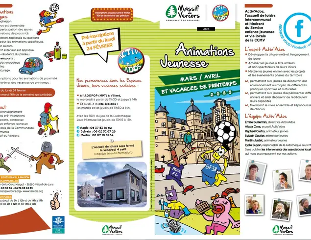 Activ'ados : Programme de printemps 2025