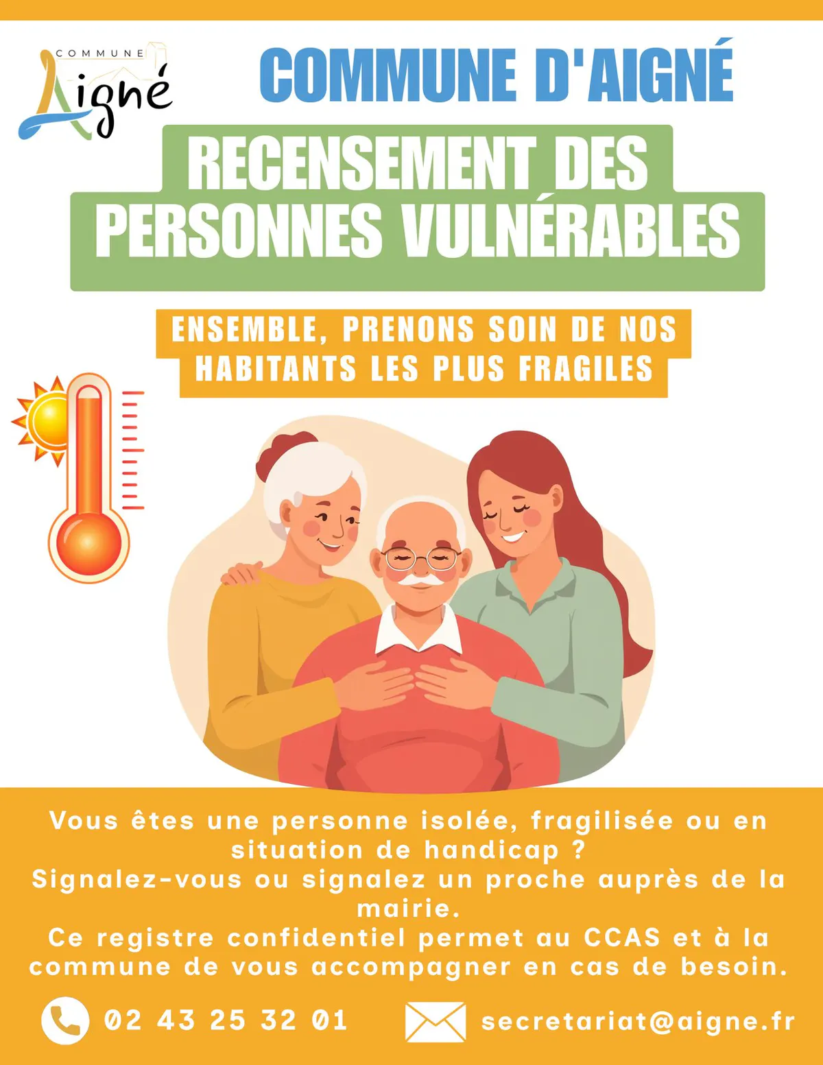 Canicule : recensement des personnes vulnérables