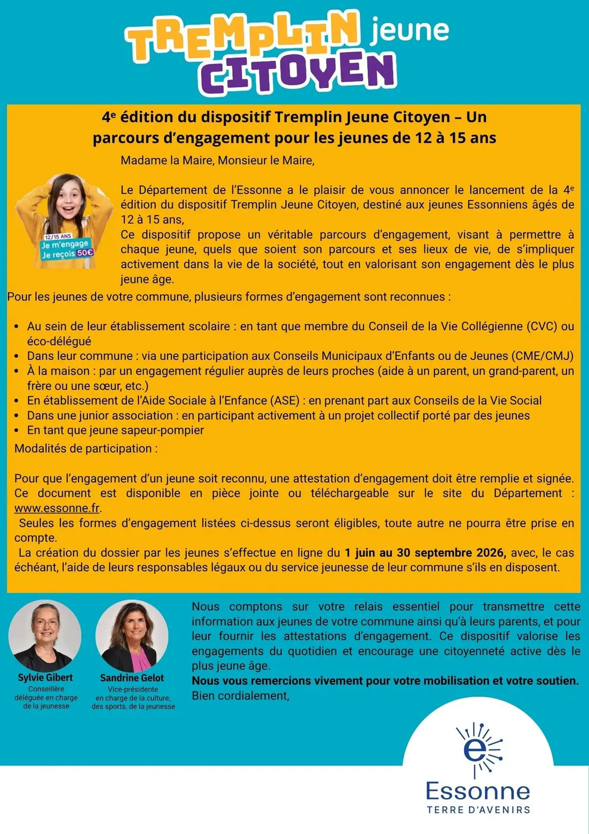 4ᵉ édition du dispositif Tremplin Jeune Citoyen