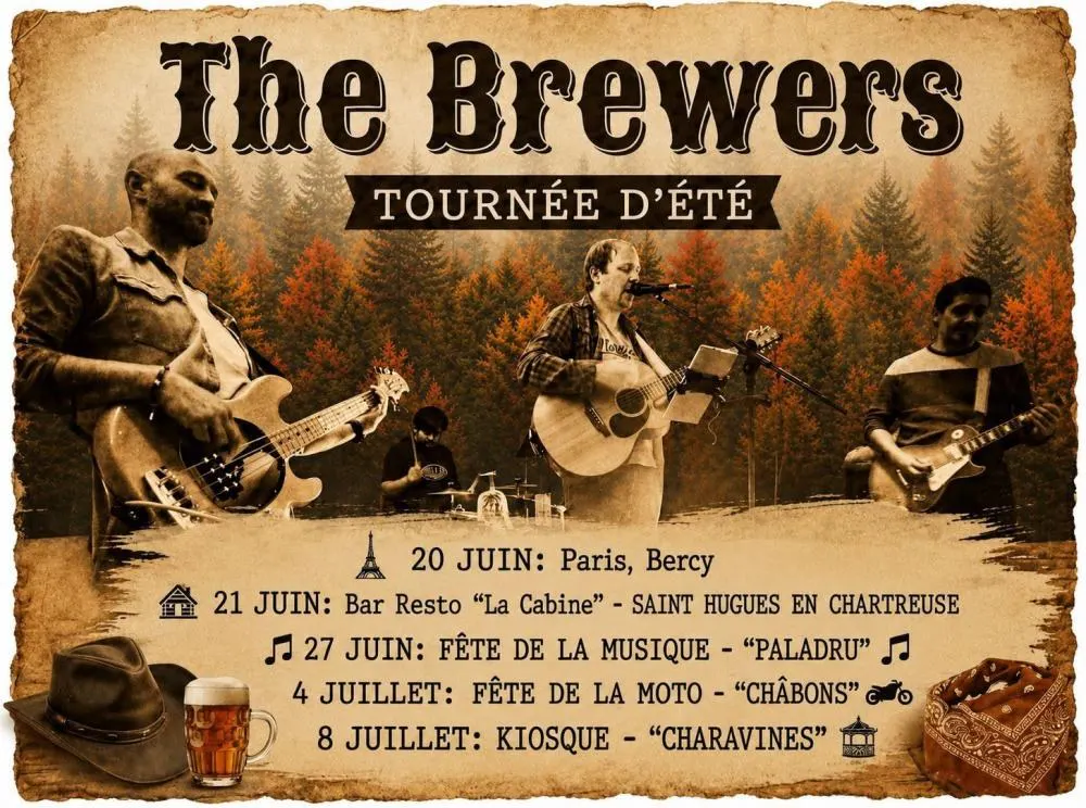 Mercredi 08 juillet : concert THE BREWERS