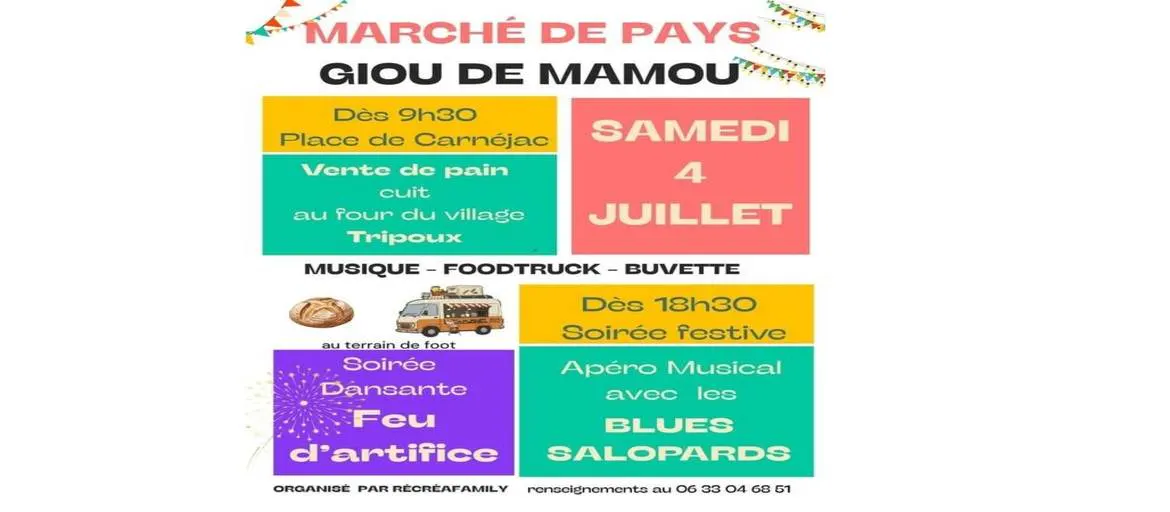 Vivre à Giou de Mamou - [RDV ASSOCIATIF] MARCHE DE PAYS