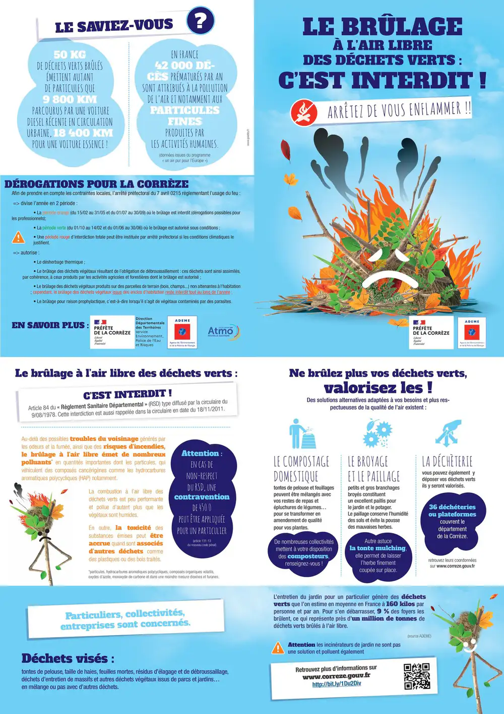 Rappel sur l'interdiction de brûlage des déchets verts