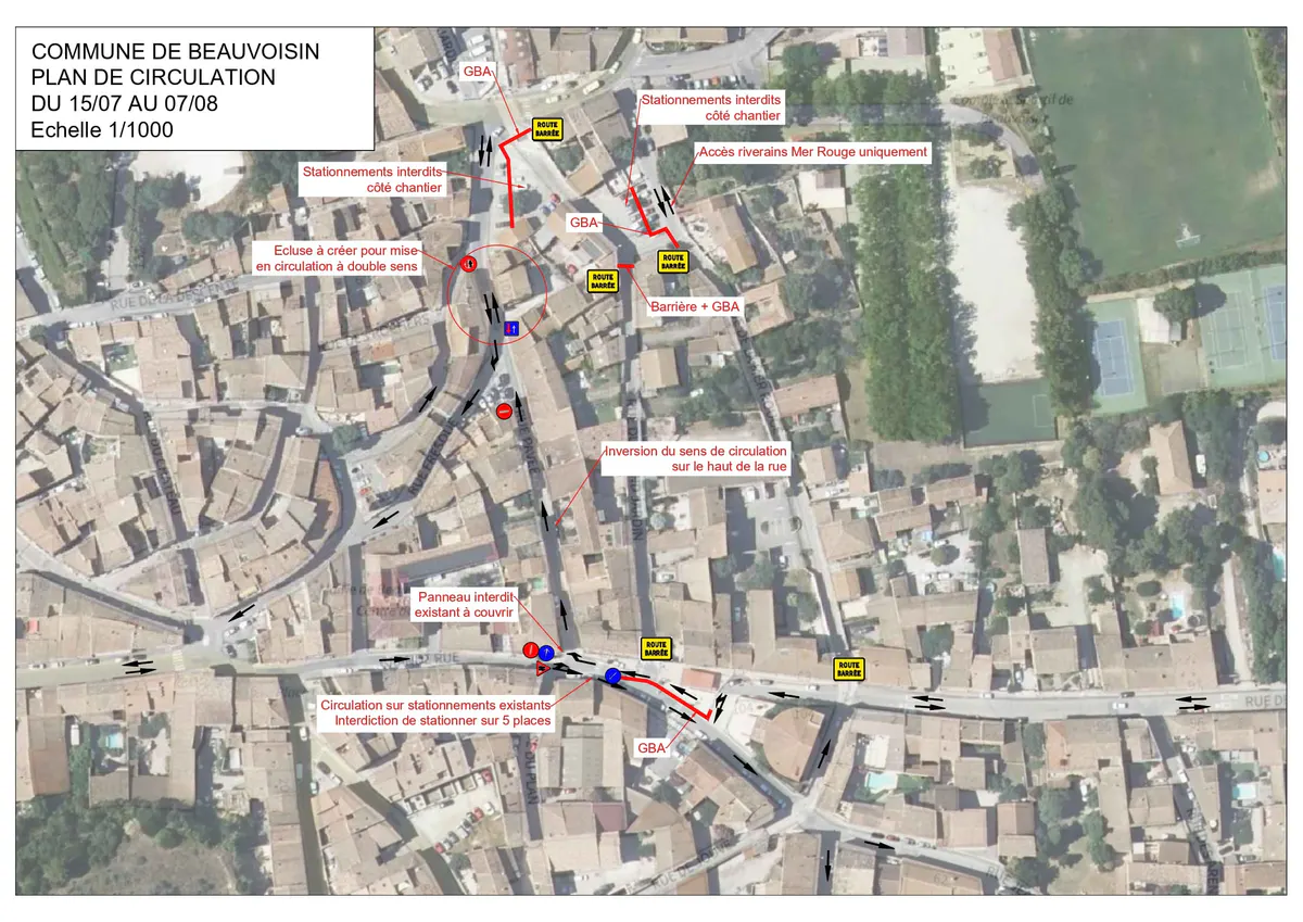 Travaux des réseaux pluviaux : circulation et stationnement modifiés autour des places de la Fontaine et François Combelle