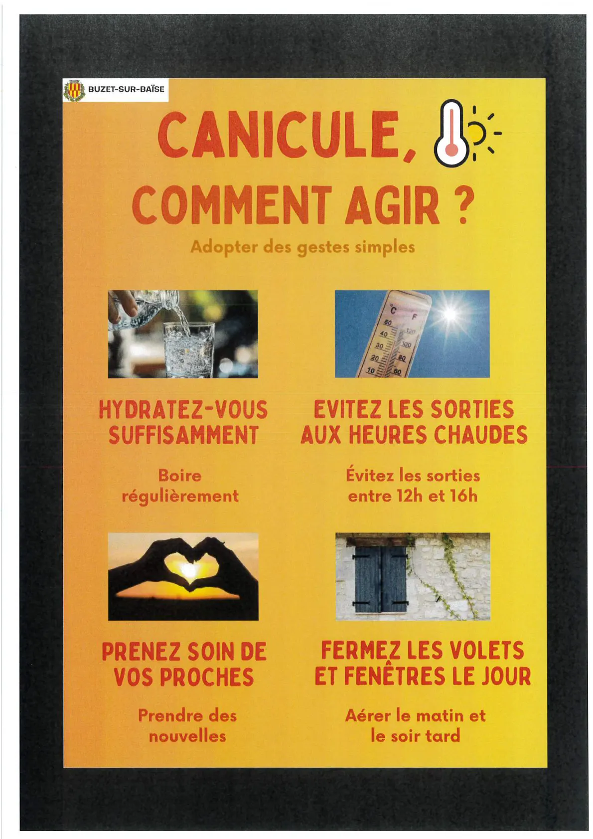 CANICULE COMMENT AGIR ?