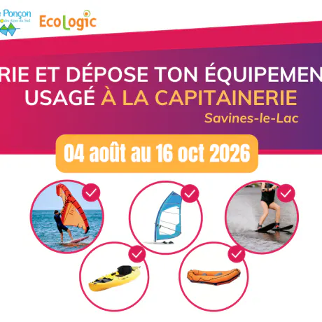 Collecte des Articles Nautiques usagés à la Capitainerie - 26 août au 17 octobre 2025