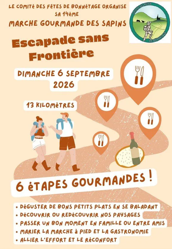 🌲🍽️ Escapade sans Frontière – Marche Gourmande des Sapins 2026 🍽️🌲