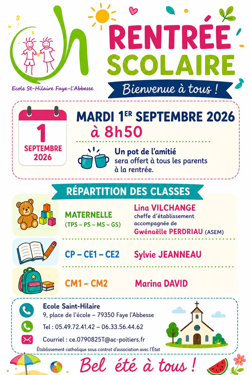 Rentrée septembre 2026
