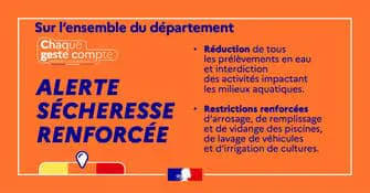 Sécheresse : l’ensemble du département est placé en alerte renforcée