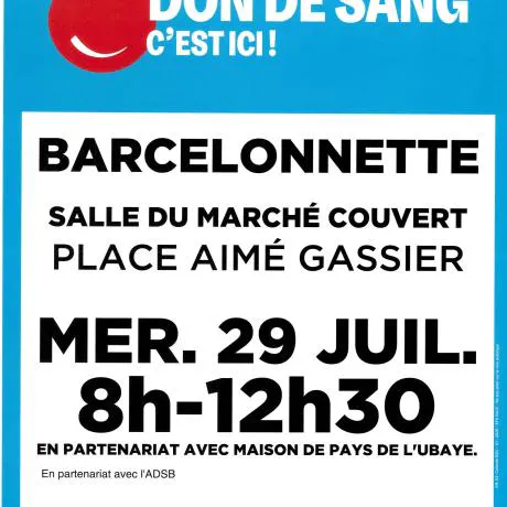 Don du sang 29.07.2026