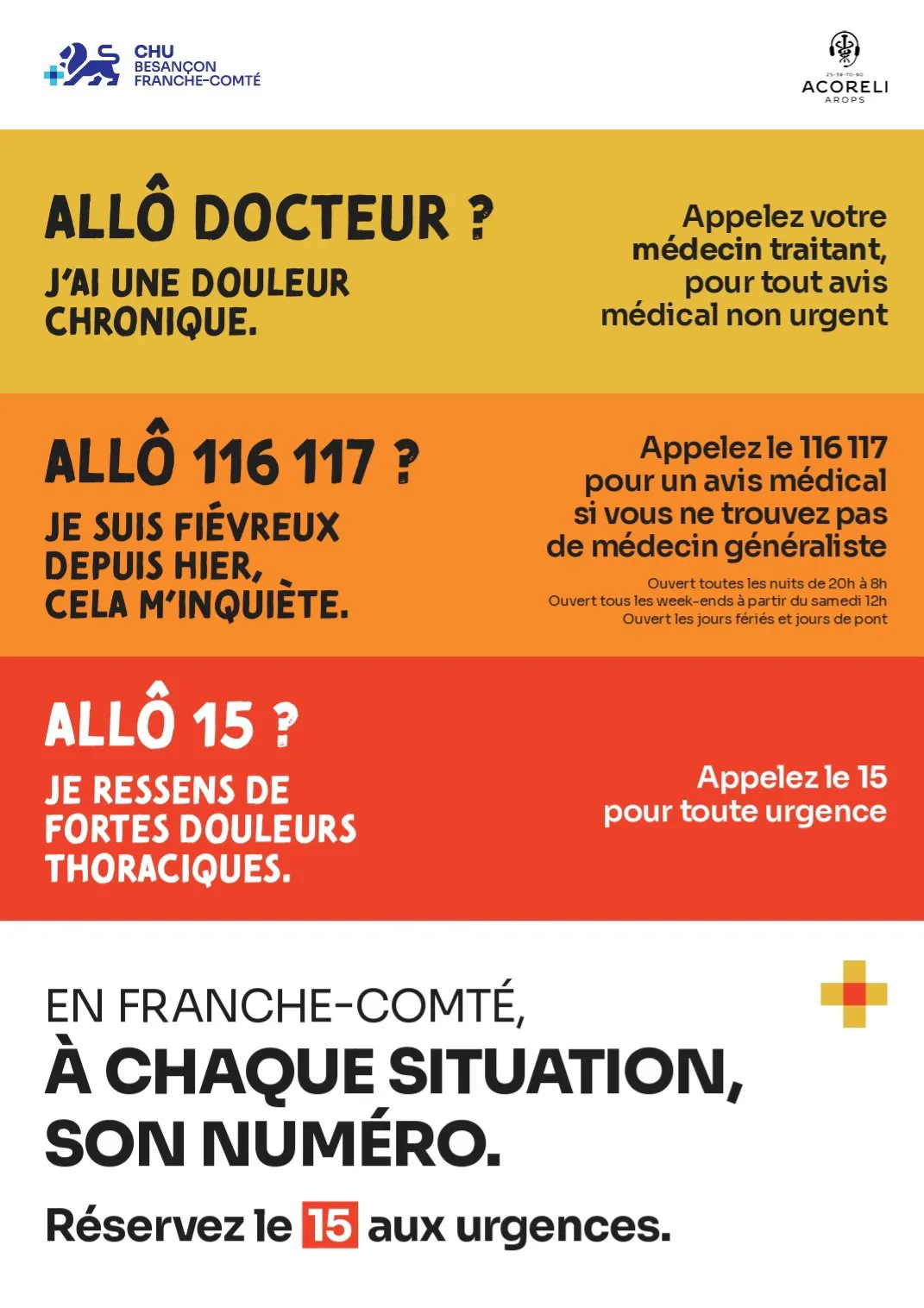 Le 15 ce n'est pas systématique !