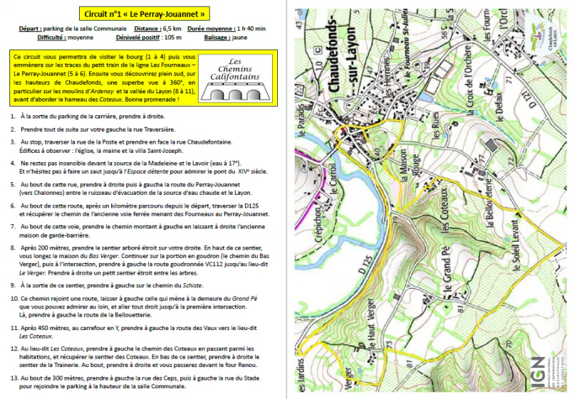 CHEMINS COMMUNAUX RANDONNÉES - CIRCUIT N°1 LE PERRAY-JOUANNET - CIRCUIT N°2 LA FÔRET-VALET