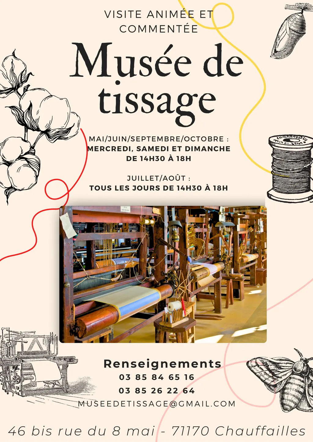 Venez (re)découvrir le musée du tissage de Chauffailles
