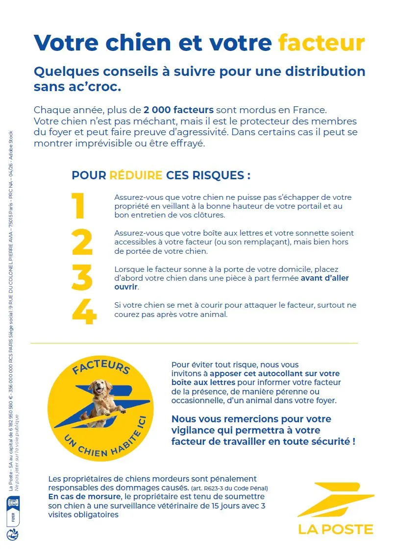 La Poste - Prévention risque canin 🐶