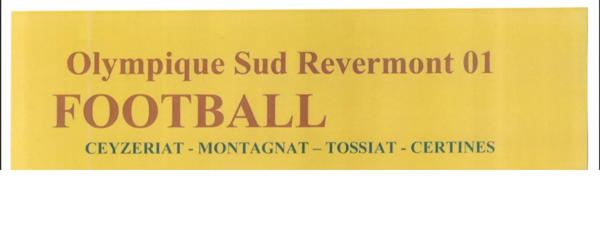 Inscriptions Olympique Sud Revermont 01 Football - Actualités