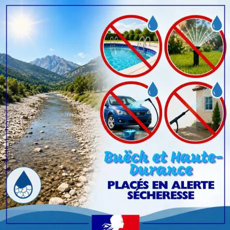 La ville d'Embrun passe en ALERTE SECHERESSE