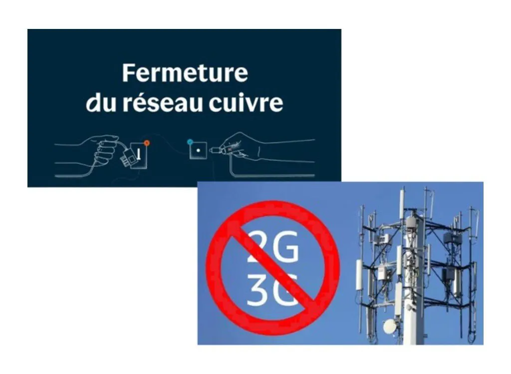 Arrêt réseau cuivre et téléphonie mobile 2G et 3G