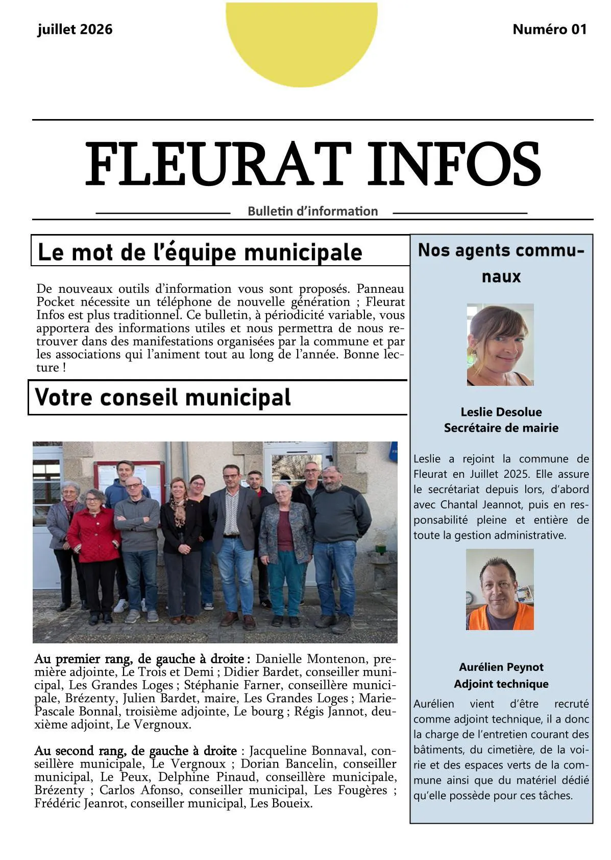 Fleurat Infos N°1