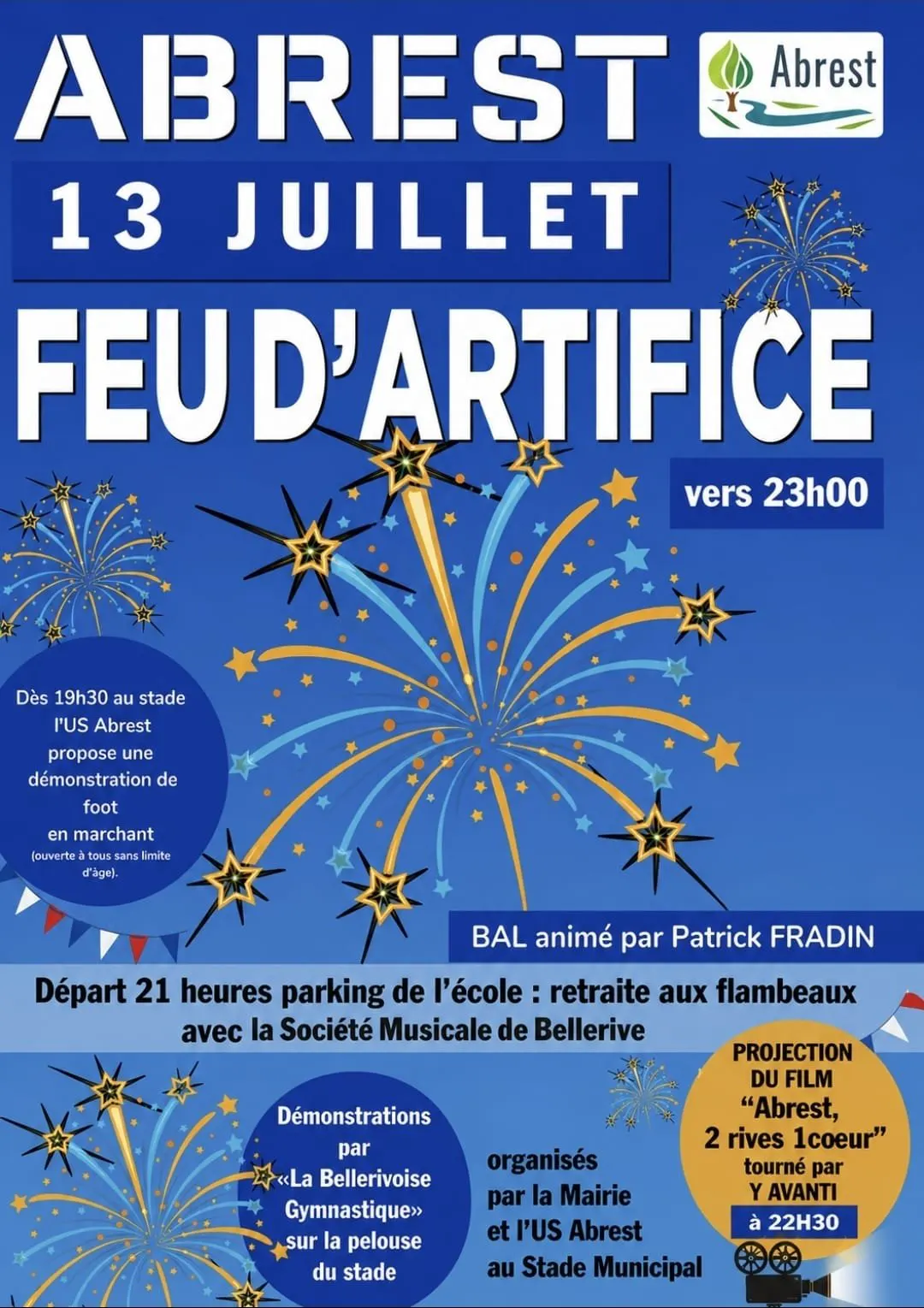 Le 13 juillet, Abrest vous donne rendez-vous pour une soirée festive et conviviale !