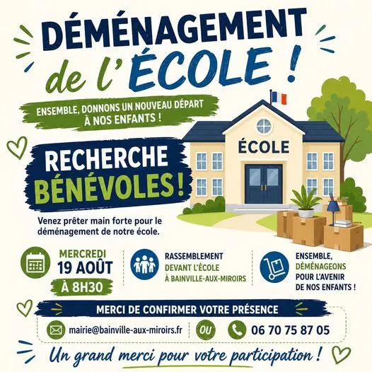 COUP DE MAIN DEMENAGEMENT ECOLE