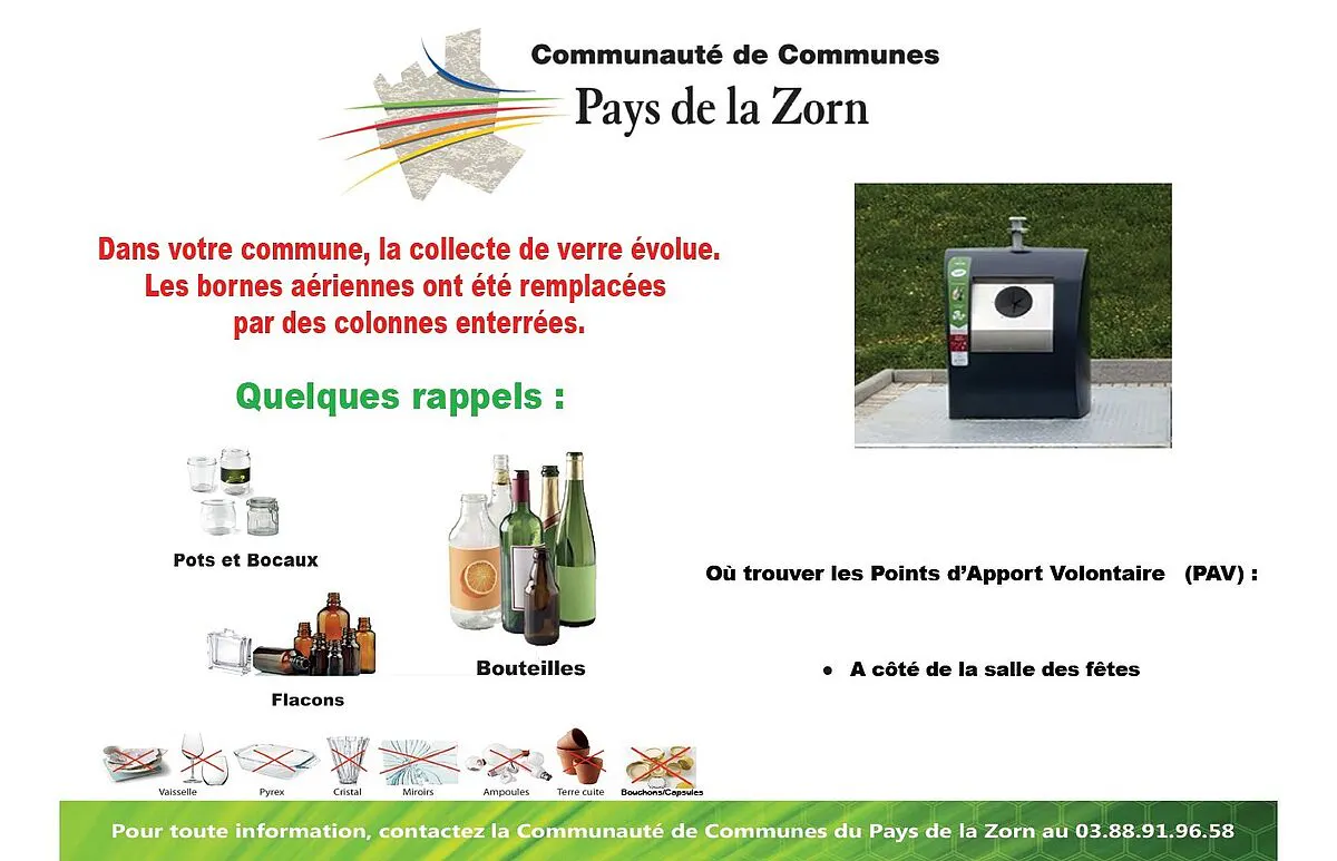 Evolution de la collecte de verre