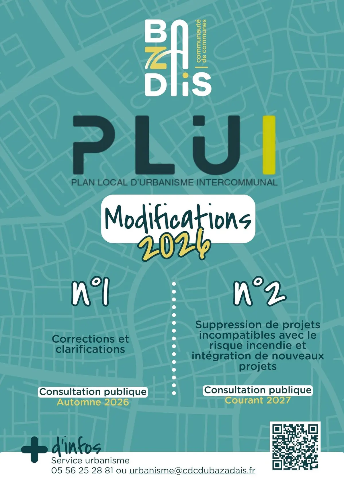 Modifications n°01 et n°02 du PLUi du Bazadais