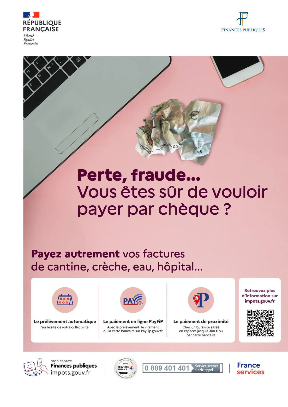 trésor public les modes de paiement
