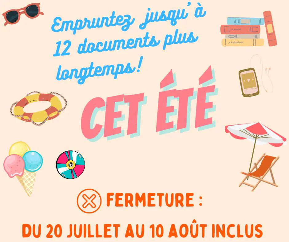 BIBLIOTHÈQUE D’ARSAC | Fermeture estivale