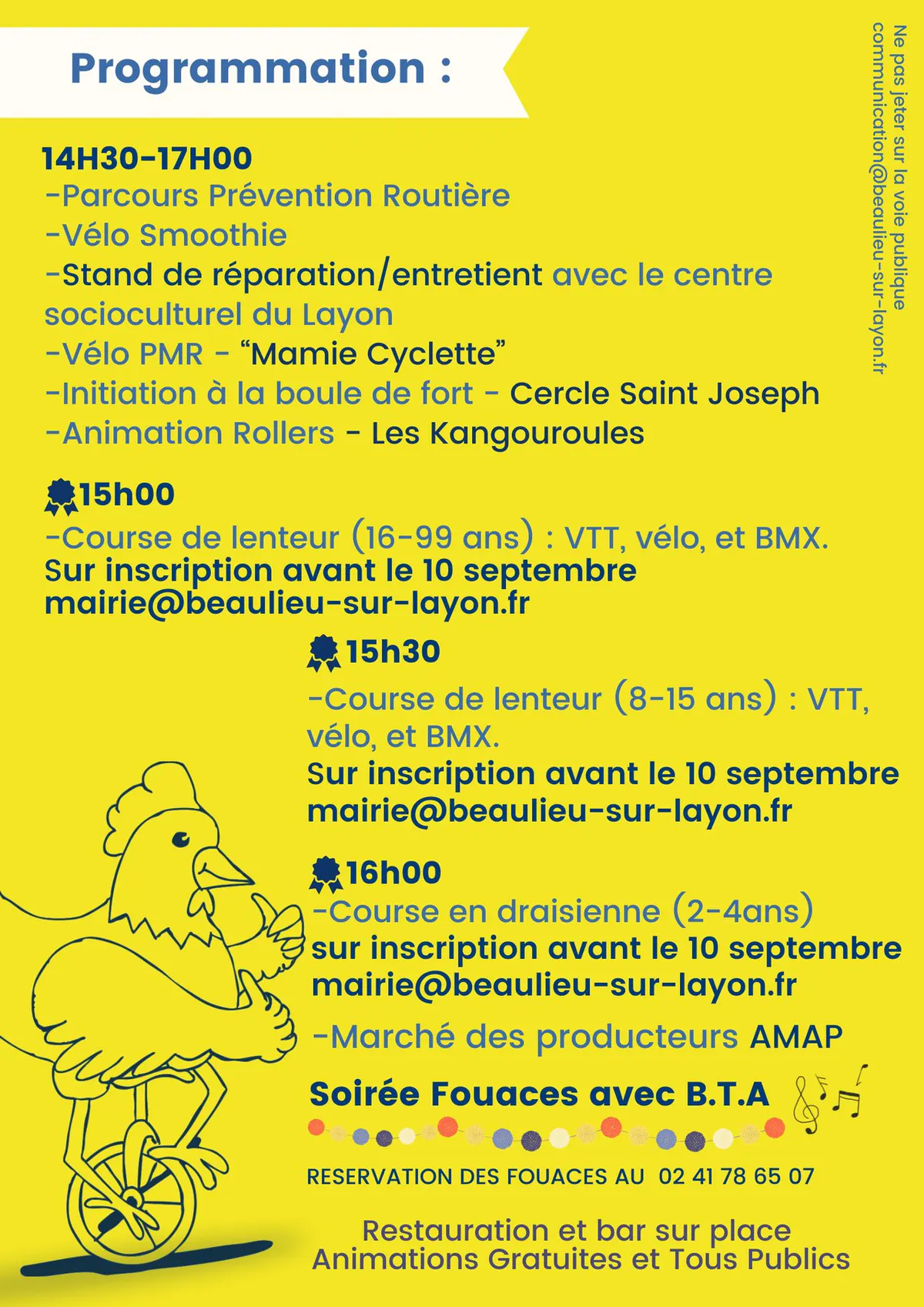 La journée ça roule ma poule a besoin de bras (et de vos clés de 15) !🚴