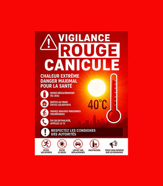 AUBIGNY : ALERTE VIGILANCE ROUGE CANICULE