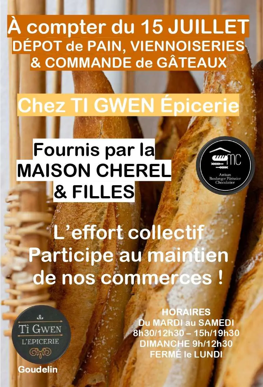 Dépôt de pains à Ti Gwen l'épicerie de Goudelin