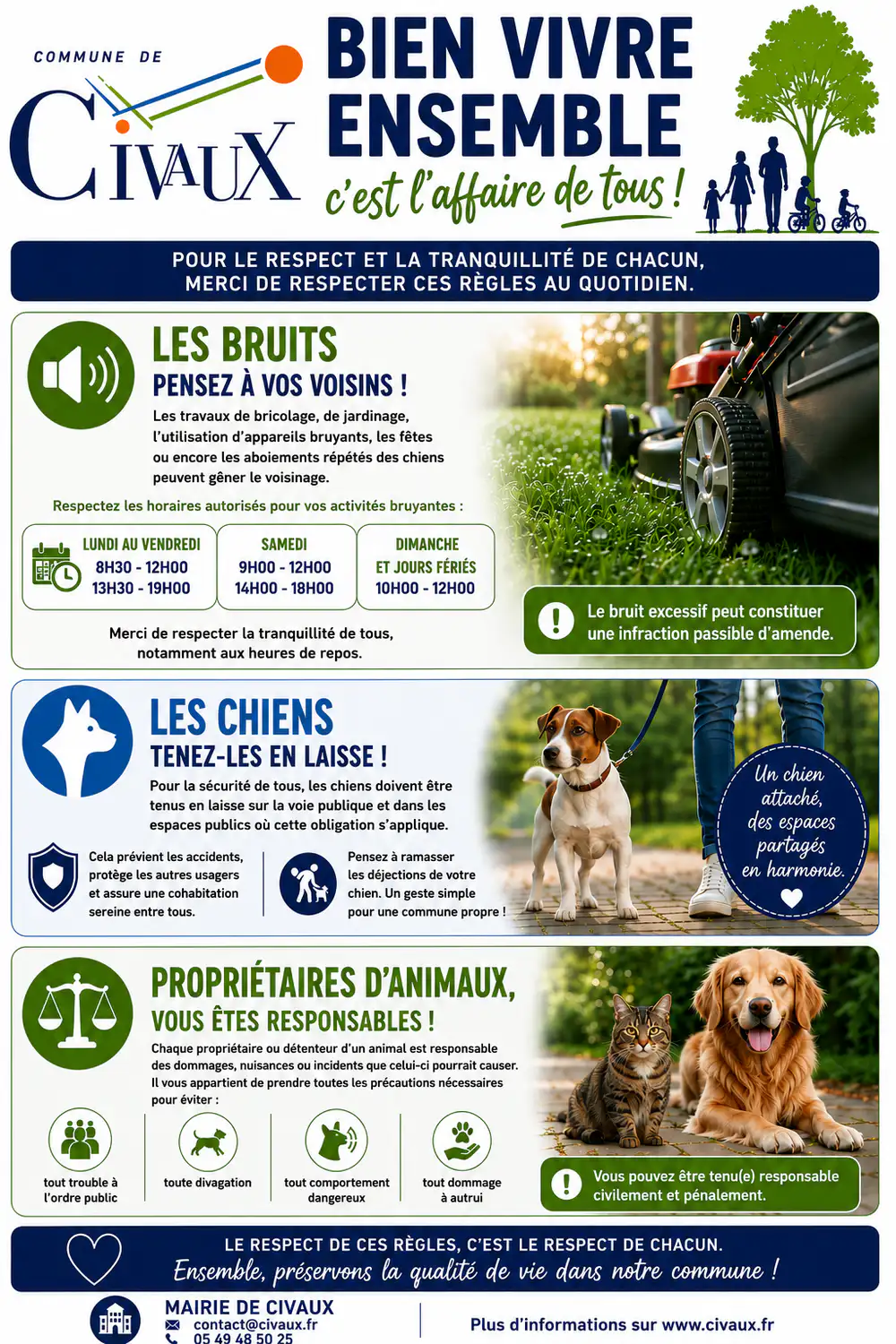 🏡 Bien vivre ensemble à Civaux : quelques règles pour le confort de tous !