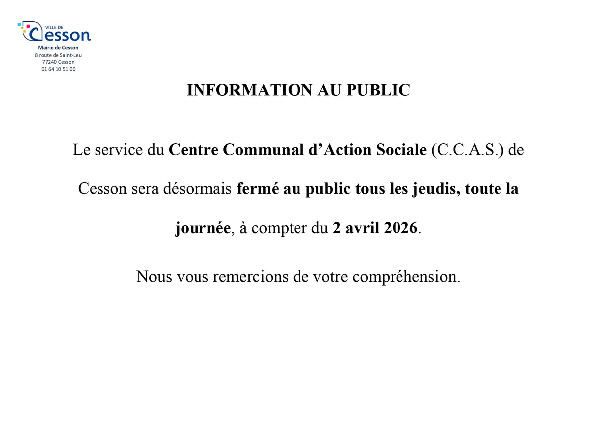 Fermeture service CCAS