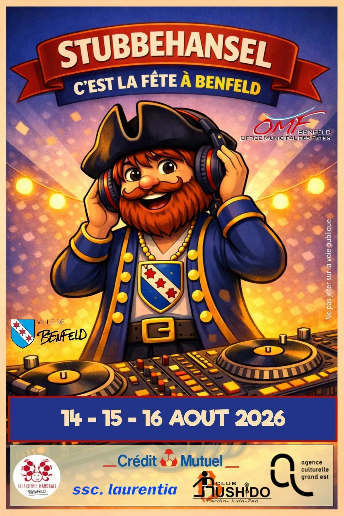 📢 Participez aux festivités du Stubbehansel : les 14 -15 et 16 août 2026 🧔🎉