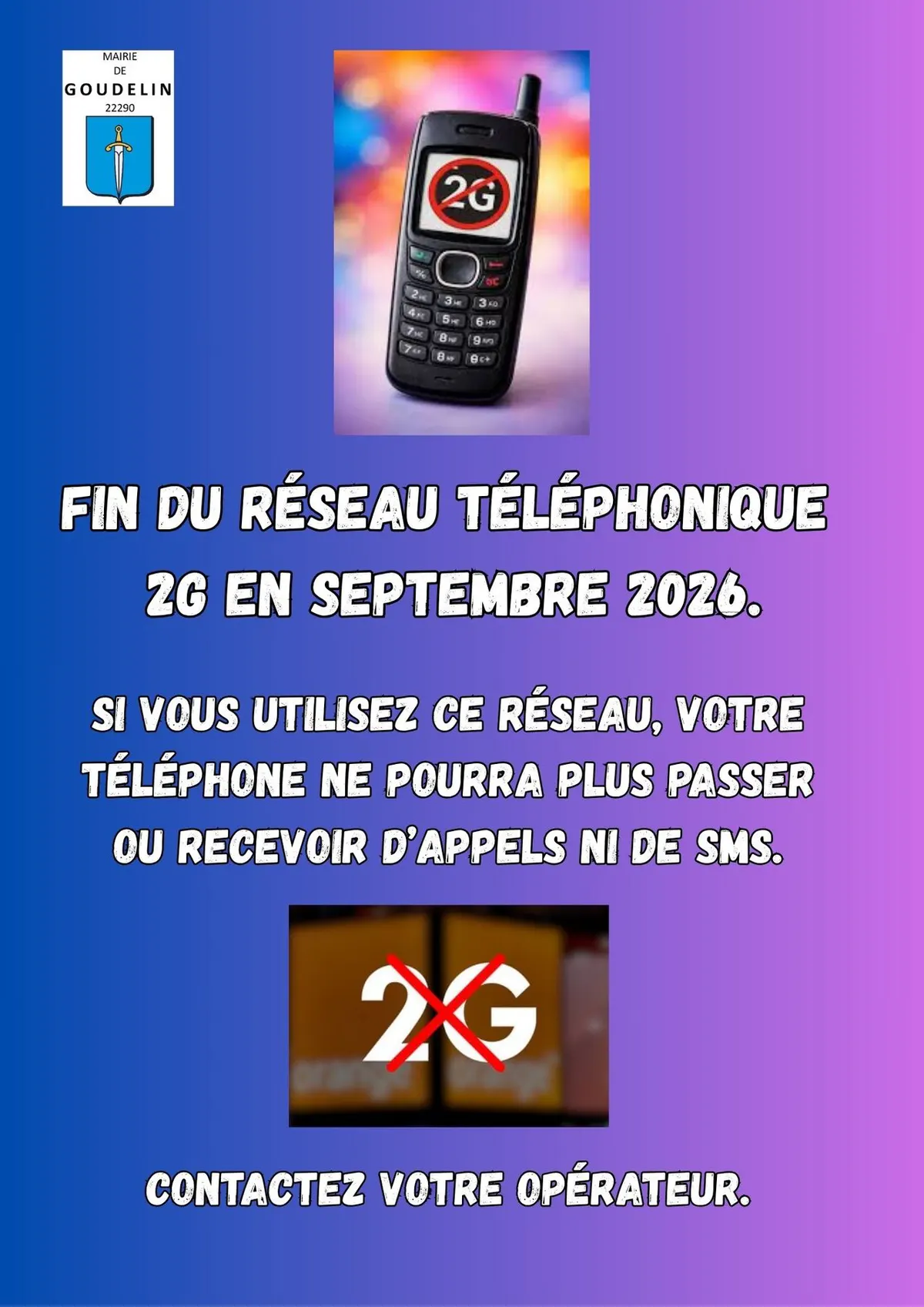 Fin du réseau téléphonique 2G