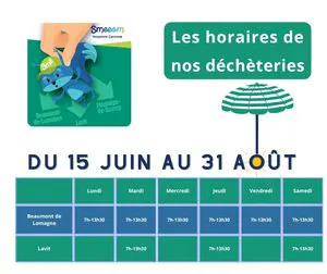 Les horaires des déchèteries changent