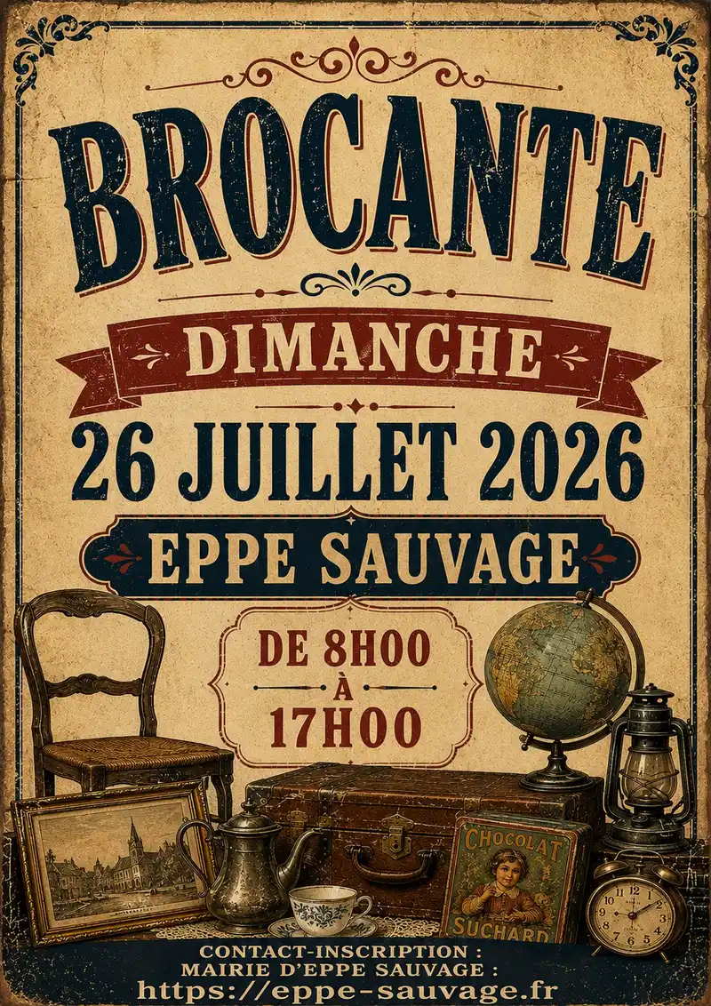 26 juillet 2026 : Brocante à Eppe Sauvage