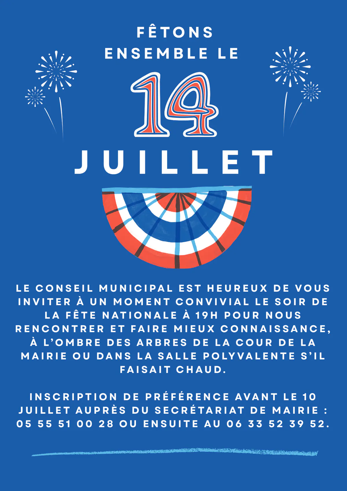 Fêtons ensemble le 14 Juillet