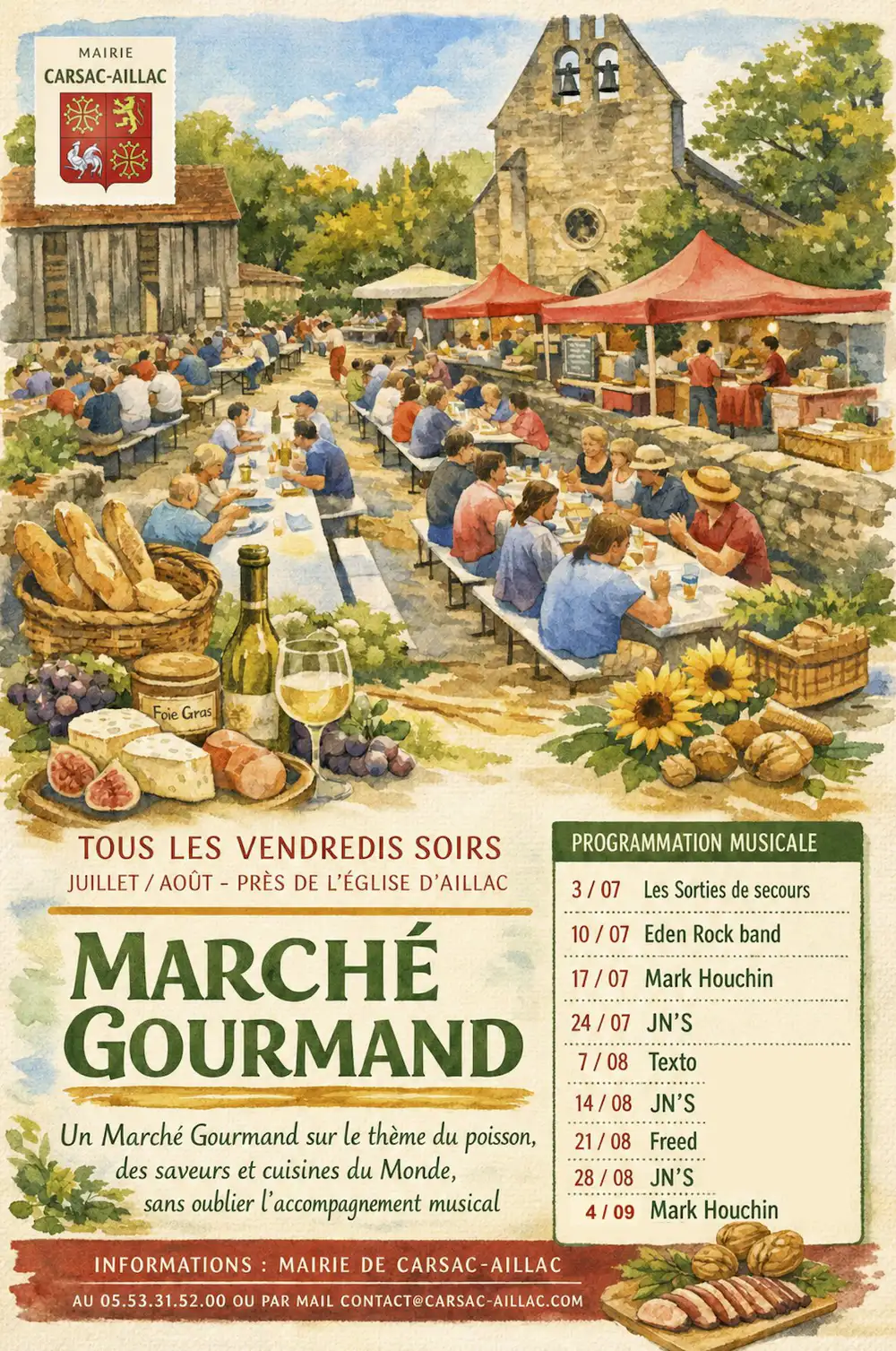 MARCHÉ GOURMAND D'AILLAC // PROLONGATION JUSQU'AU 4 SEPTEMBRE
