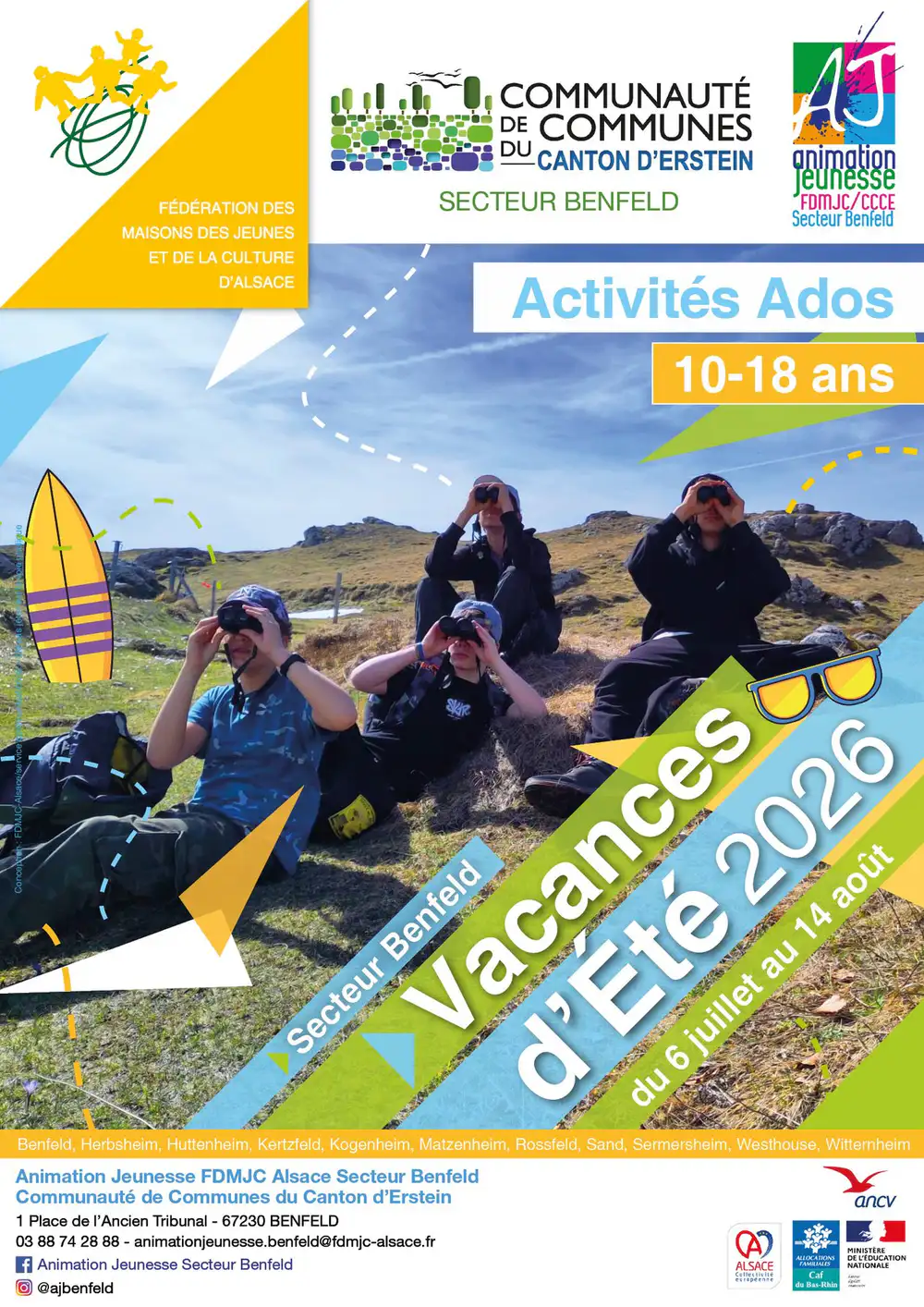 Programme des activités - Vacances d'été 2026