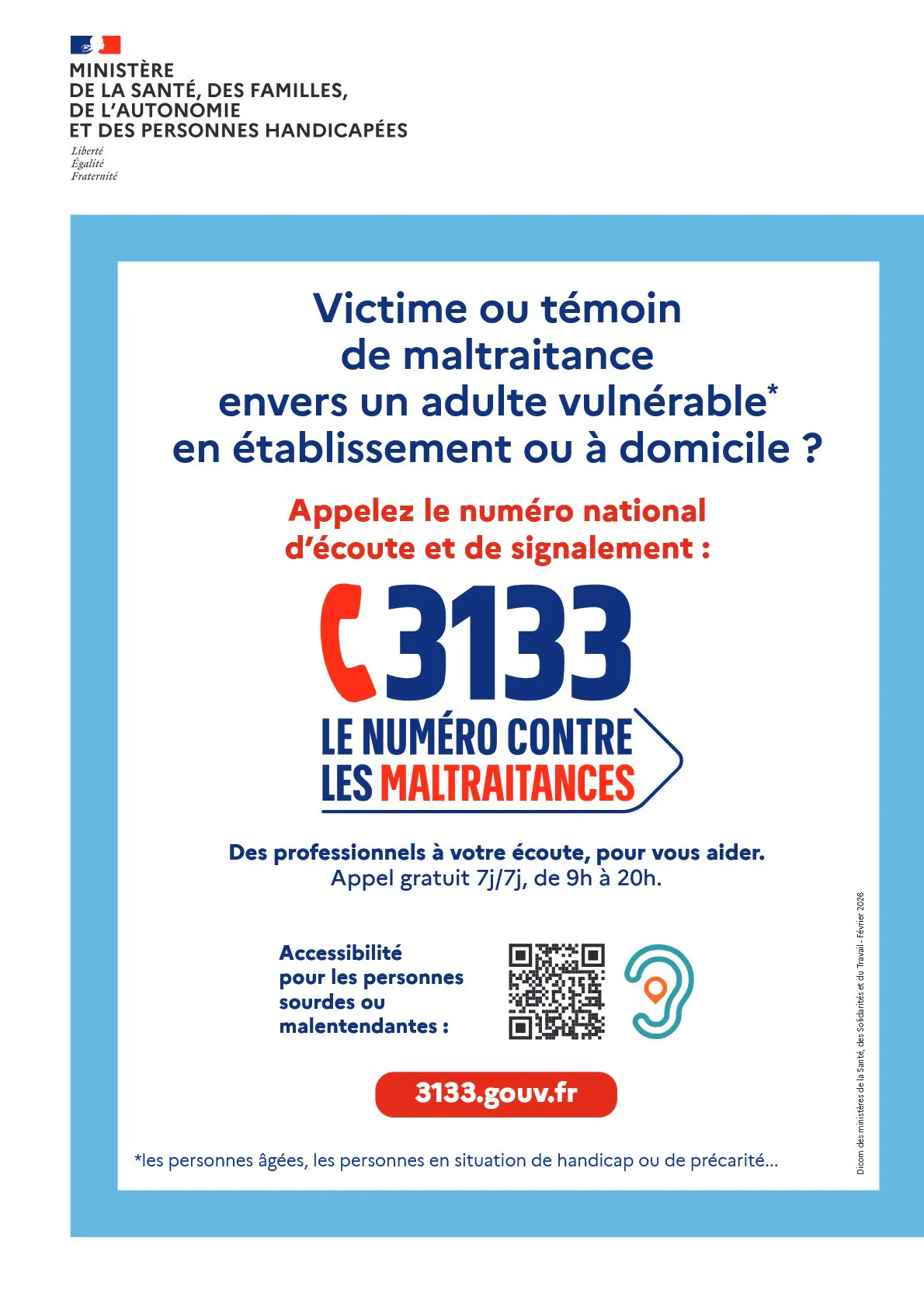 Campagne nationale – Un nouveau dispositif de lutte contre les maltraitances