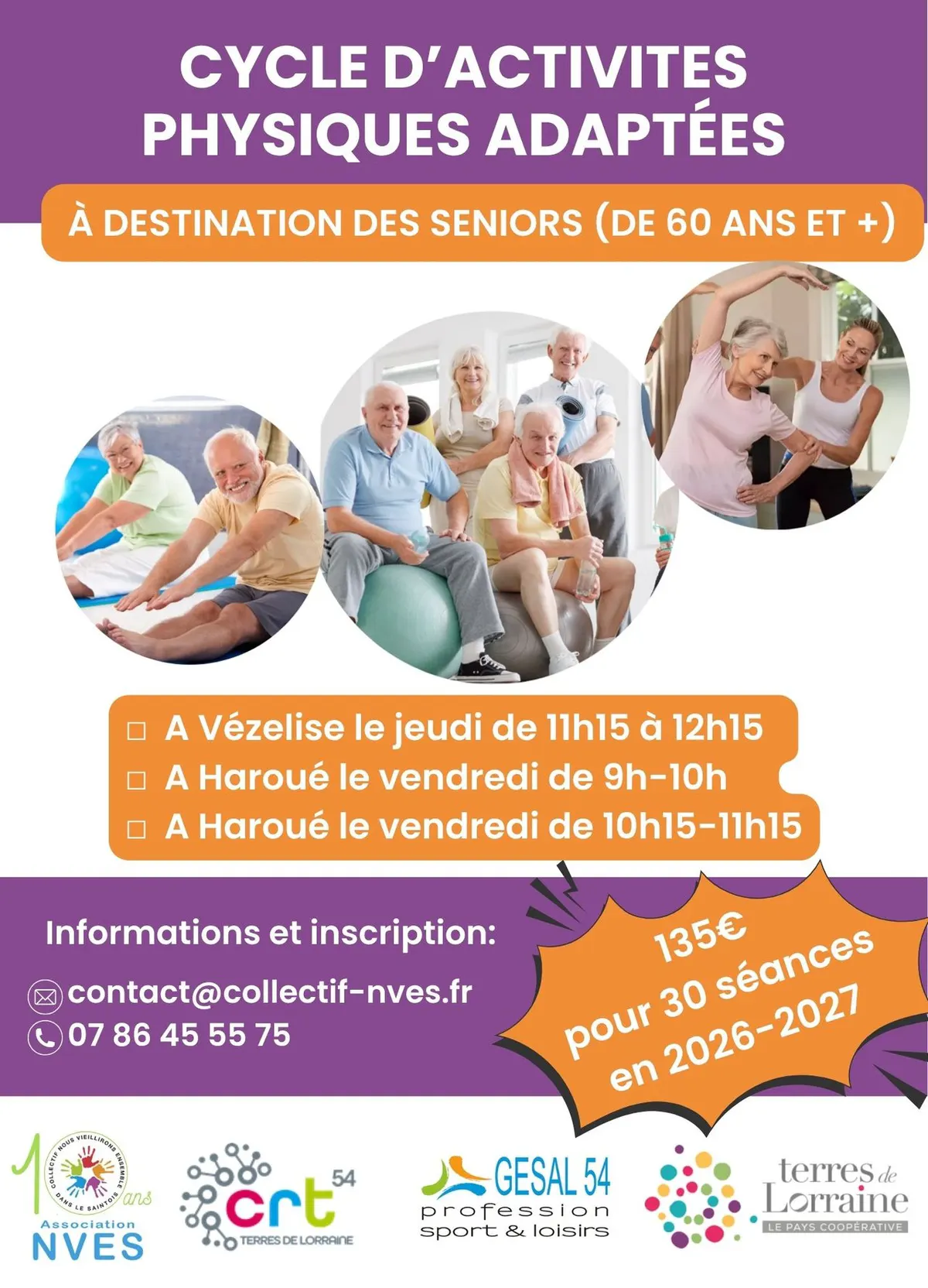 Actions de prévention à destination des seniors et des aidants proposées à la rentrée dans le Saintois