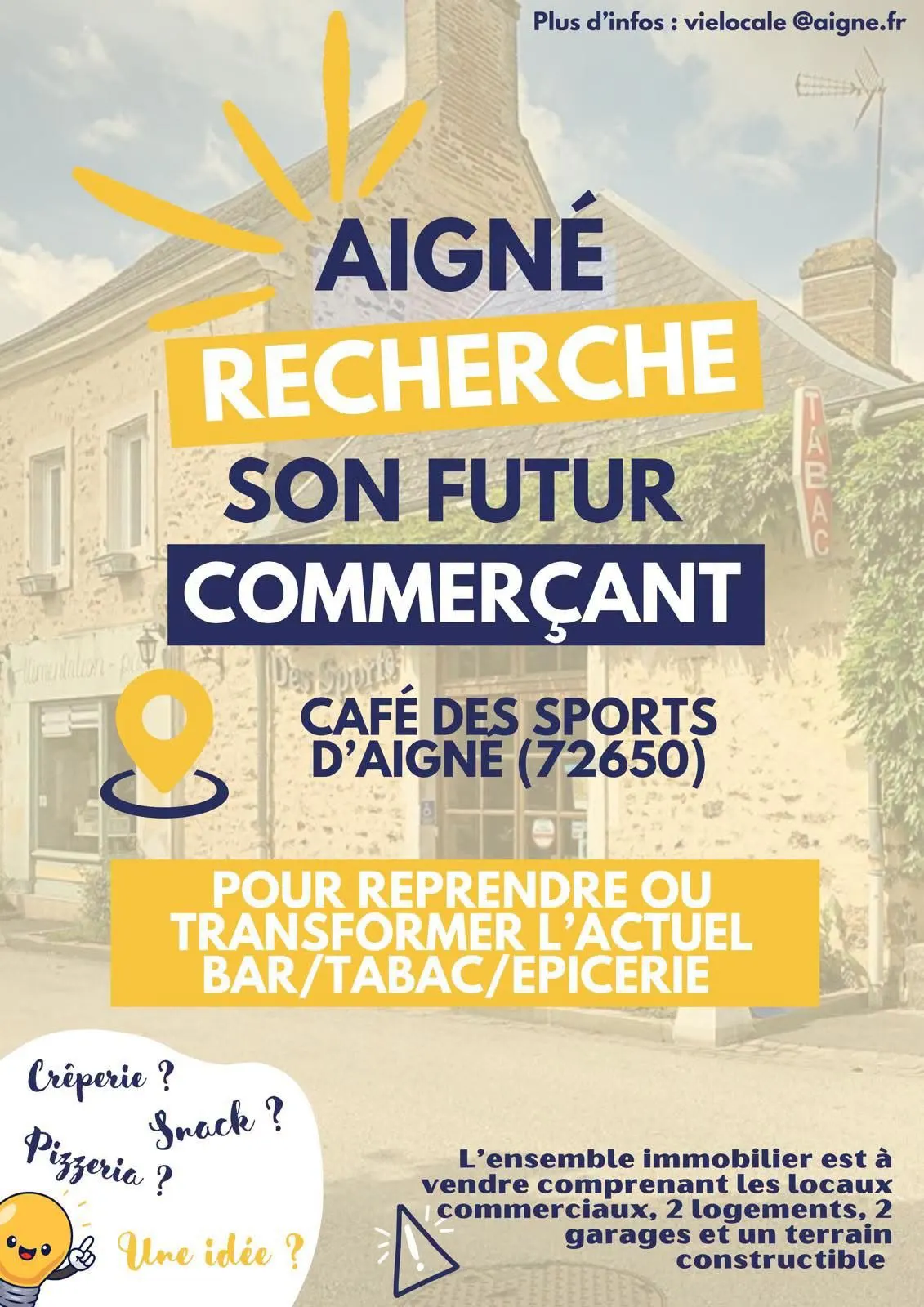 Aigné recherche son futur commerçant