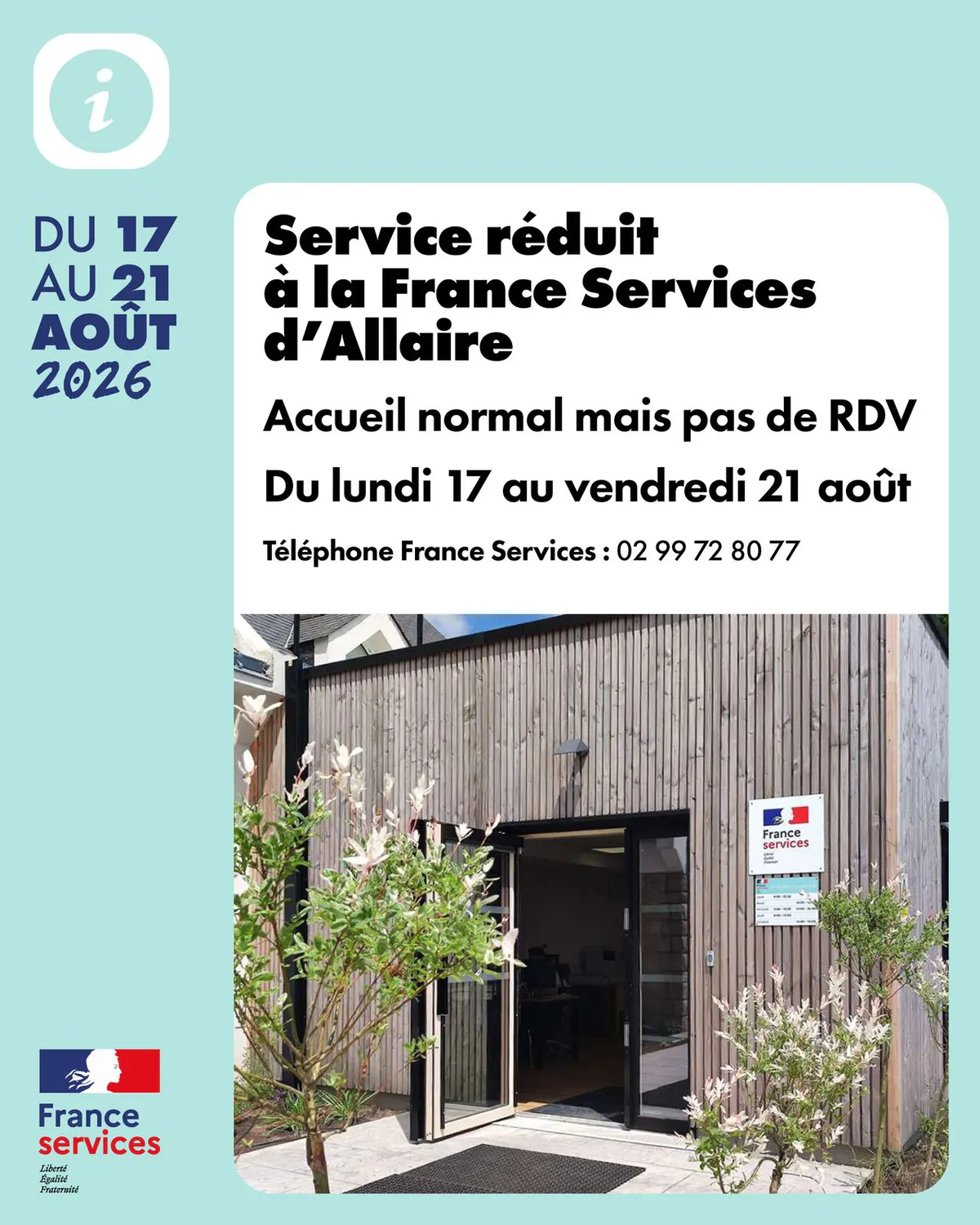 Info France Services du 17 au 21 août