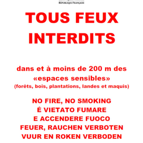 Tous feux interdits