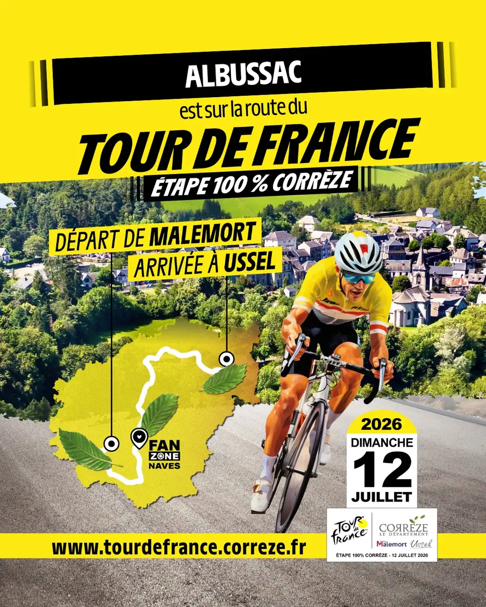 Dimanche 12 juillet 2026 : passage du Tour de France cycliste aux Quatre Routes
